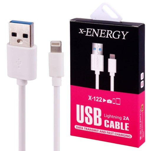 کابل شارژ لایتنینگ آیفون (USB-to-Lightning) 2 متری 5 وات از برند x-ENERGY مدل x-122
