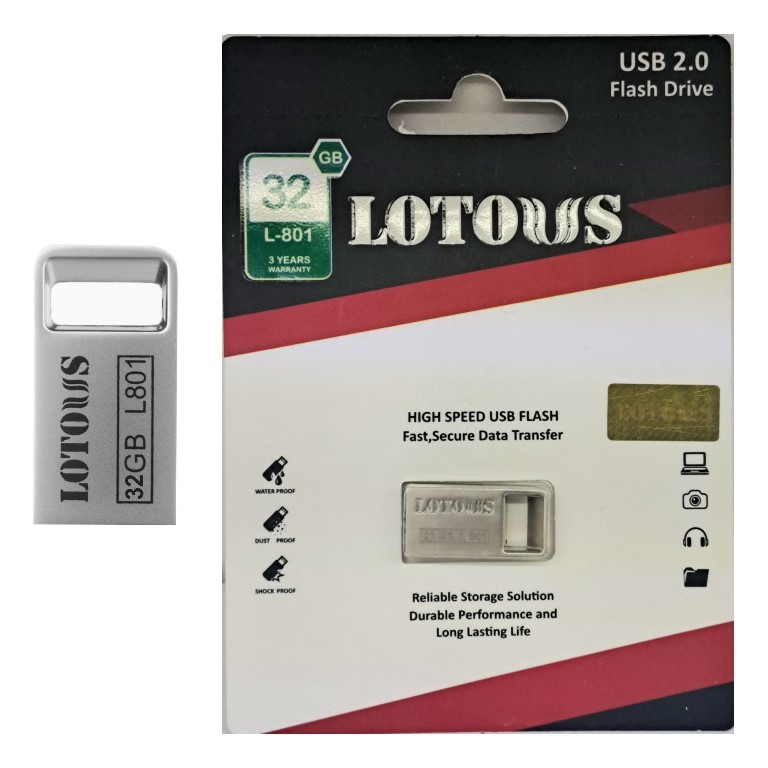 فلش مموری 32 گیگ برند لوتوس (LOTOUS) مدل L801 رابط USB 2.0