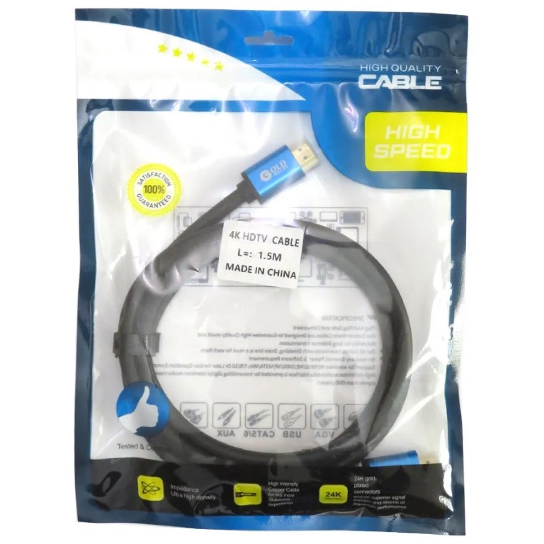 کابل HDMI 4K برند گلداسکار (Gold Oscar) مدل 1.5 متری